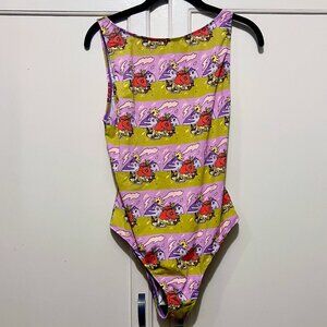 NWT Nooworks Nikki Swimwear Jammin print L one piece swimsuit